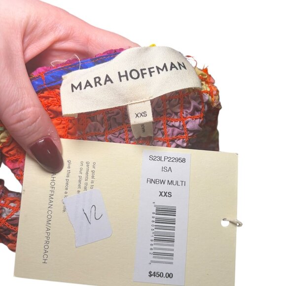Mara Hoffman Isa Rainbow Multi Textured Bodysuit XXS NWT - Picture 8 of 8